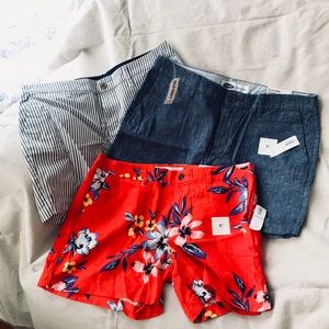 3 Pairs of Old Navy Button Shorts NWT